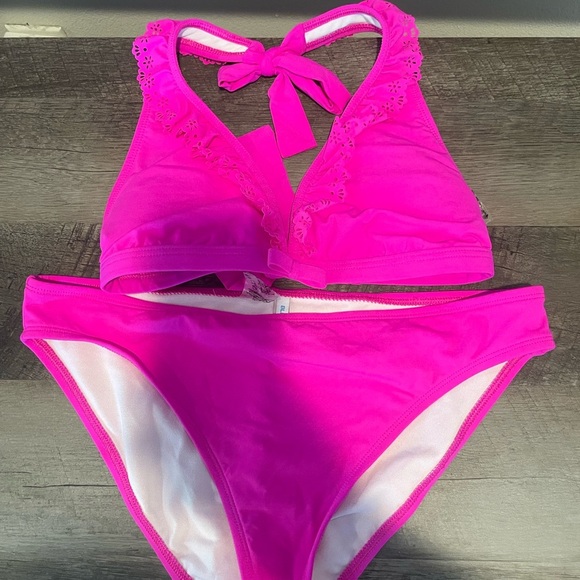 Blue Rob Beattie Vibrant Pink Bikini Set Size 10 - Picture 1 of 4